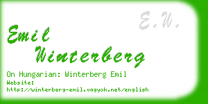 emil winterberg business card